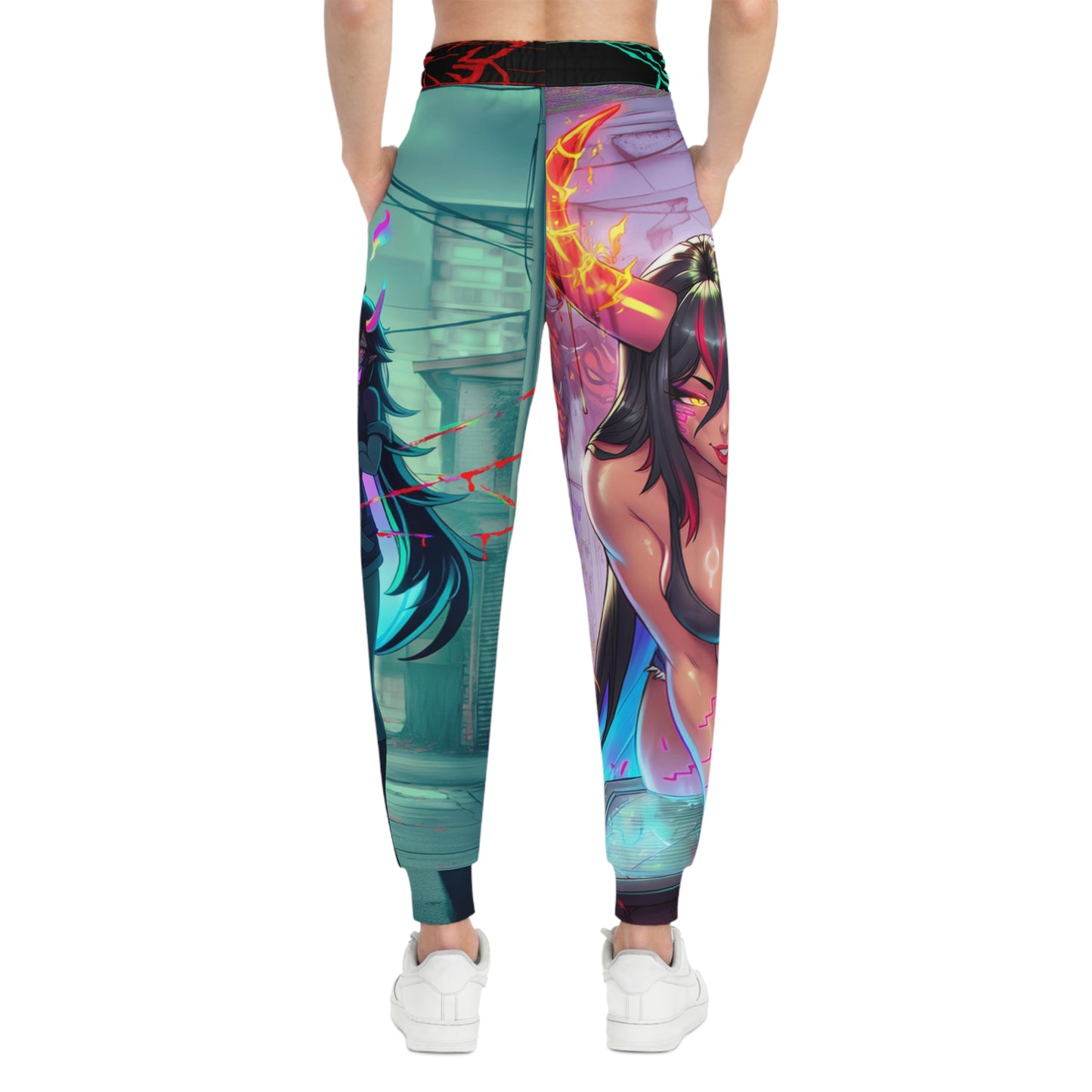 VHS Oni Transmission Joggers - Anime Streetwear QR Lore Drop