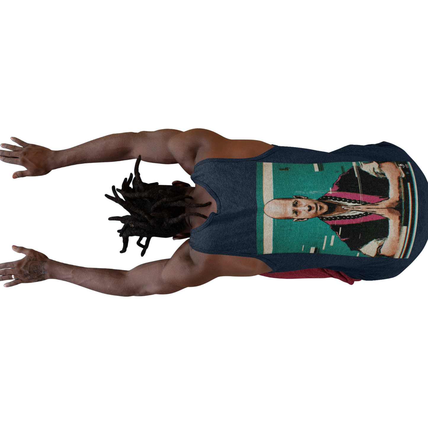 Glitchcore Monk Anime Tank Top - Pixel Distortion Streetwear - QR Lore Collectible