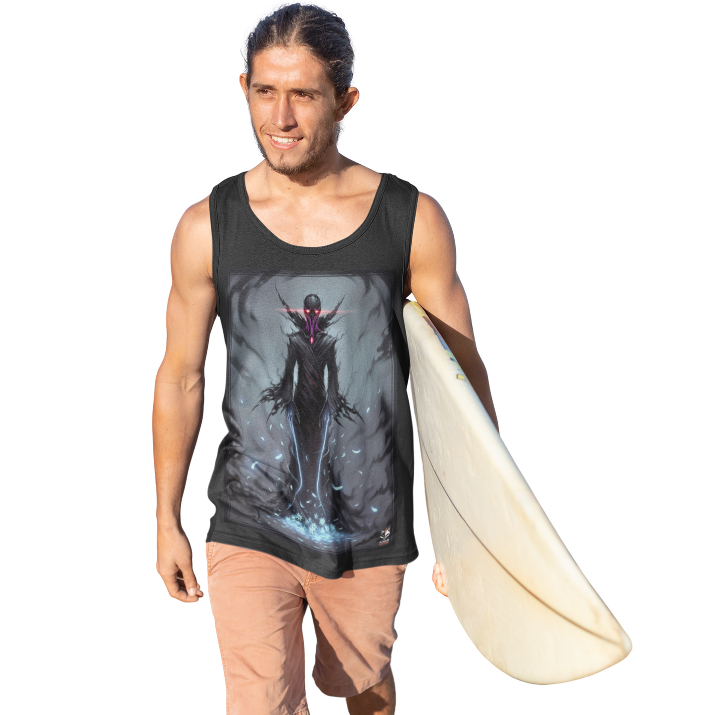 Shadow Bloom Anime Tank Top - Cyberpunk Streetwear - QR Lore Collectible