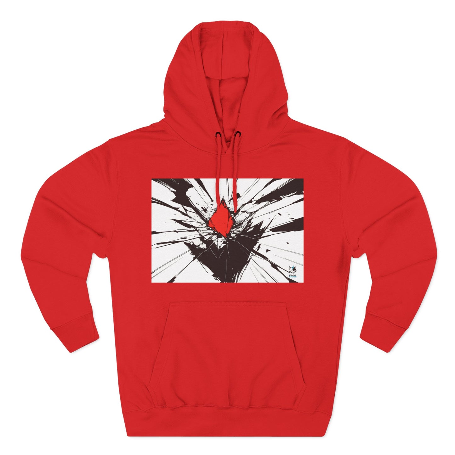 Crimson Fracture Hoodie — Minimal Constructs Edition (Red)