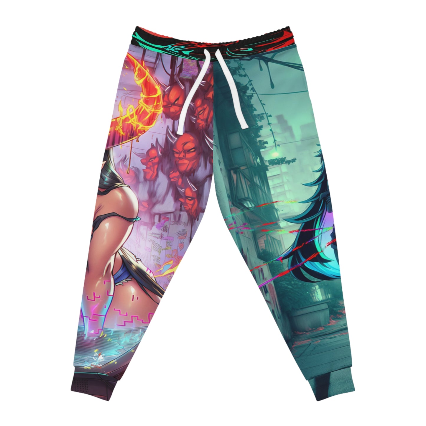 VHS Oni Transmission Joggers - Anime Streetwear QR Lore Drop