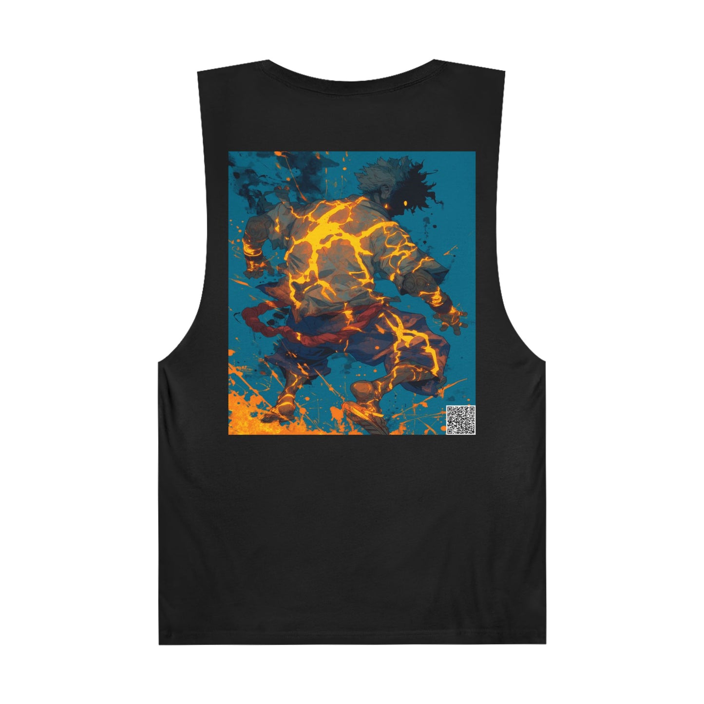 Raijin Kintaro Anime Tank Top - Graffiti × Sumi-E Streetwear - QR Lore Collectible