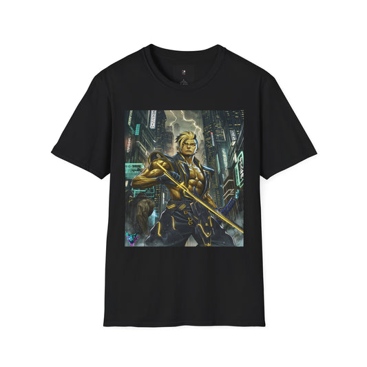 Neo-Tokyo Cyber Samurai T-Shirt - Void Fracture S1 Ep.2 - Anime Cyberpunk QR Tee