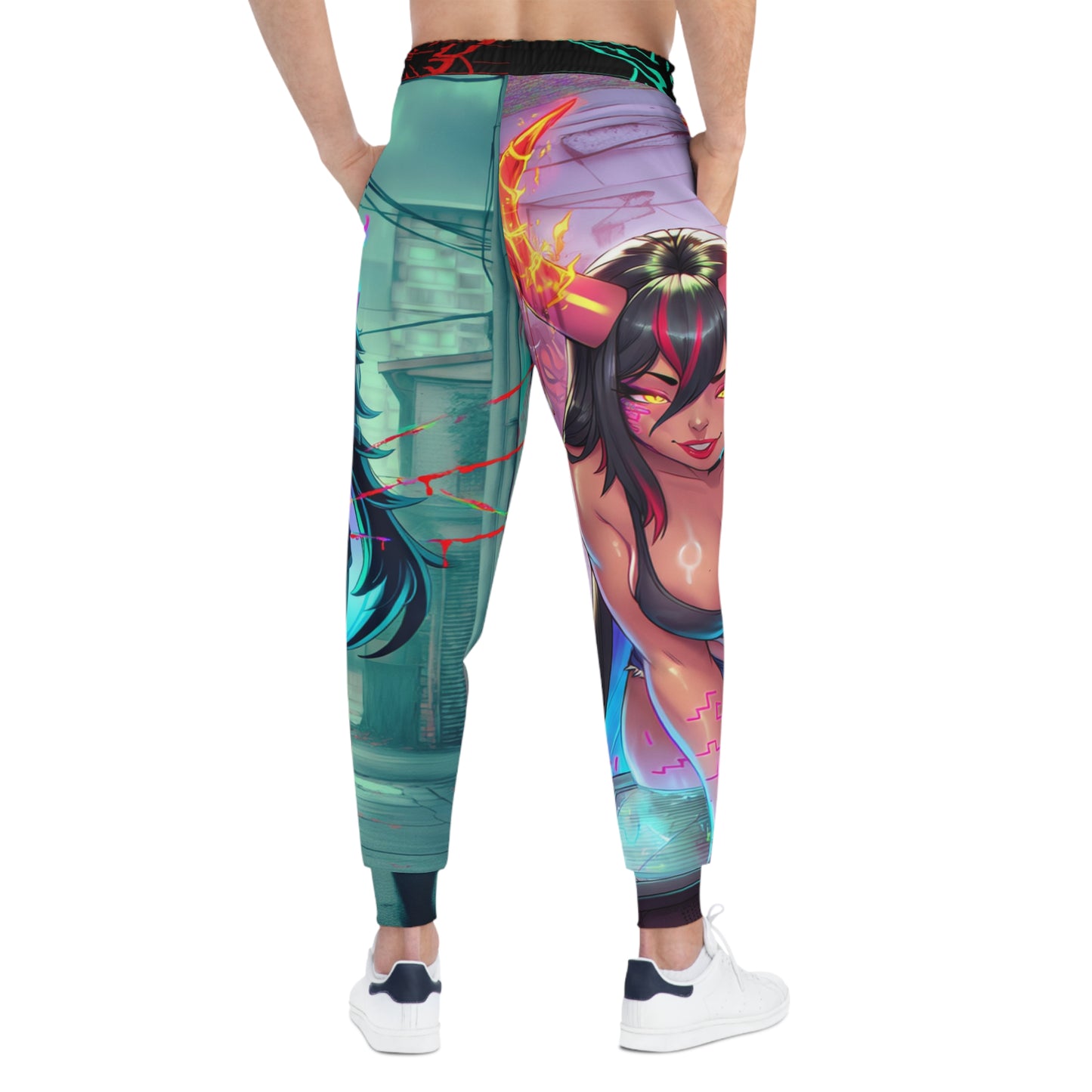 VHS Oni Transmission Joggers - Anime Streetwear QR Lore Drop