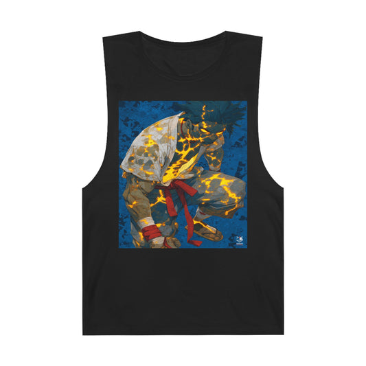 Raijin Kintaro Anime Tank Top - Graffiti × Sumi-E Streetwear - QR Lore Collectible