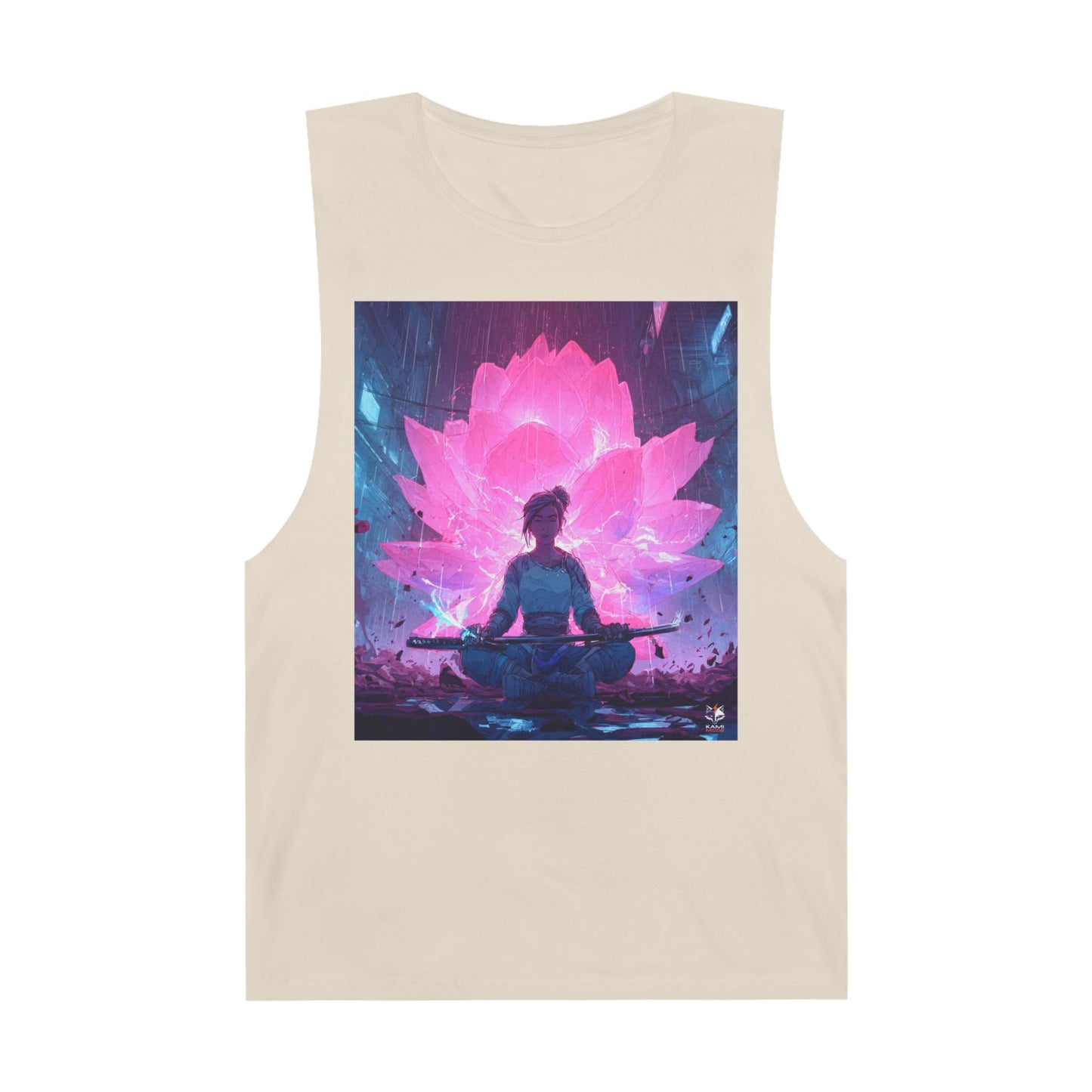 Electric Lotus Anime Tank Top - Vaporwave Streetwear - QR Lore Collectible