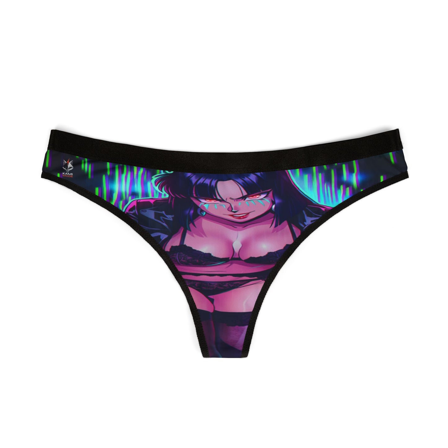 Noir Femme Fatale Waifu Thong - Anime Lingerie Drop
