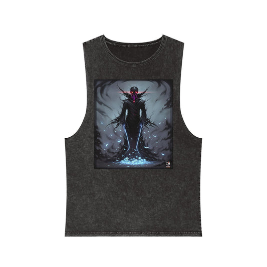 Shadow Bloom Anime Tank Top - Cyberpunk Streetwear - QR Lore Collectible