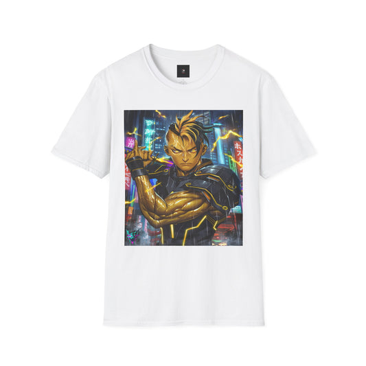 Neo-Tokyo Cyber Samurai T-Shirt - Void Fracture S1 Ep.1 - Anime Cyberpunk QR Tee