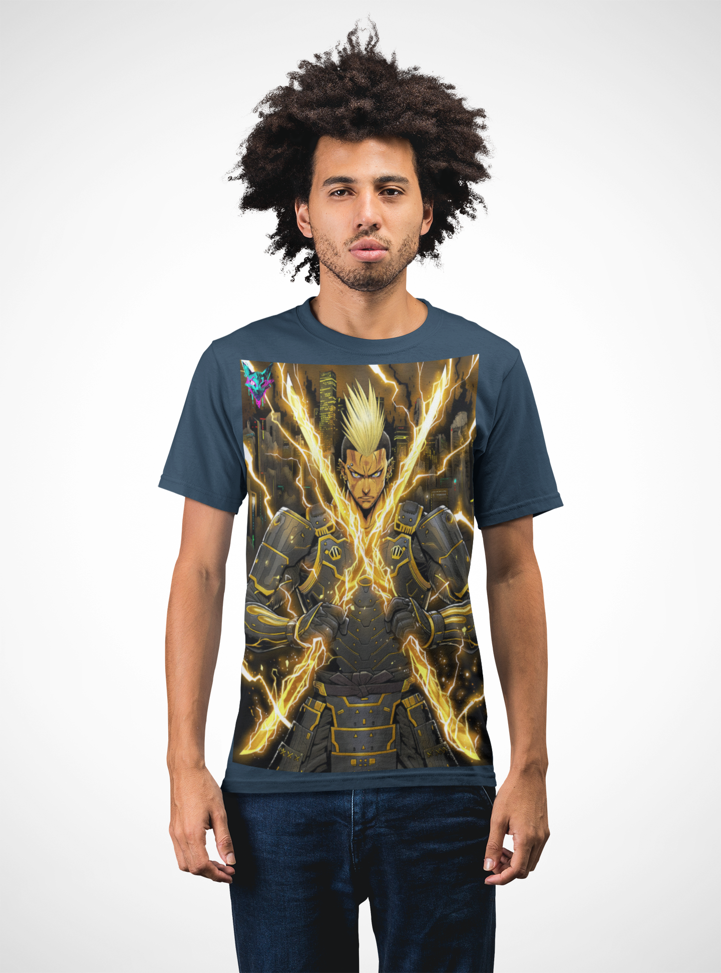 Neo-Tokyo Cyber Samurai T-Shirt - Void Fracture S1 Finale Ep.5 - Anime Cyberpunk Tee